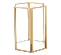 Gogogmee Glass Makeup Vanity Organizer with Pearls Accent Transparent Cosmetic Brush Holder for Bedroom and Bathroom Large Capacity Makeup Cup for Women and Multi-functional Pen and Tool