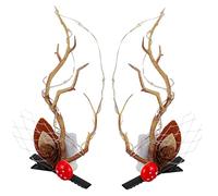 Gogogmee Glowing Antler Hair Clip Reindeer Horns Hairpin for Christmas Cosplay Costume Glowing Hairpin Deer Antlers Hair Holder Christmas Props