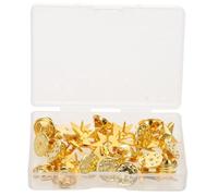 Gogogmee Golden Star Brooch Pin with Butterfly Clutch Memorial Day Star Lapel Badge for Women Men Versatile Decoration for Jackets Hats Bags Secure and Lightweight Accessory