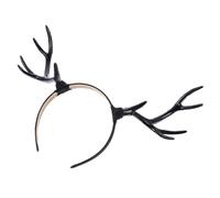 Gogogmee Gothic Black Reindeer Antlers Headband Flexible Hair Accessory for Christmas Party Festival Photo Props Suitable for Men Women and Pets