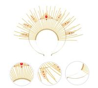 Gogogmee Gothic Yellow Sun Headband Delicate DIY Hair Accessory for Women Party Headdress Material Bright Costume Decoration for Beauty Pageants and Banquets