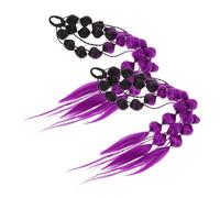 Gogogmee Gradient Color Bubble Braid Ponytail Extension Wig for Women Long Lightweight Handwoven Hairpiece with Dynamic Lantern Design Soft Colored Hair Braid Extensions for Festival Rave