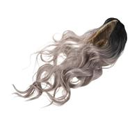 Gogogmee Gradient Gray Long Wavy Synthetic Wig for Women Heat Resistant Curly Hair with Adjustable Cap Fibers Elegant Waves for Daily Party Cosplay Use