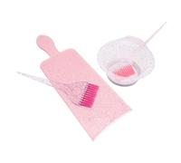 Gogogmee Hair Dye Brush and Bowl Set Hair Color Tool Kit with Dual-function Brush Comb Use Mixing Bowl for Beginners Pink