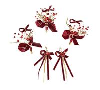 Gogogmee Hairpin Earring Set Set Bowknot Clip Earring Women's Hair Accessory for Wedding Party Bridal Shower
