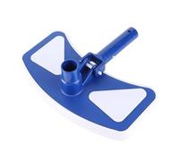 Gogogmee Half-moon Pool Vacuum Head Brush with Sturdy Bristles for Particle Removal Compatible with Inground Above Ground Pools Multipool Cleaning Tool with Professional Blue-white Design
