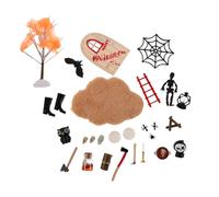 Gogogmee Halloween Miniature Dollhouse Ornaments Detailed Mini Decor for Fairy Gardens and Mini Villages Versatile Halloween Party and Haunted House Accessories Collectible Scene