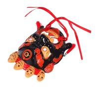 Gogogmee Hand-carved Tibetan Opera Mask for Performance and Cosplay Painted Tribal Ethnic Artwork Authentic Asian Festival Mask Traditional Chinese Role Play Party Supplies