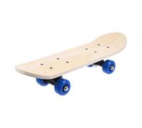 Gogogmee Hand-Painted Skateboard Double-Sided Blank Deck 7-Layer Maple Wood 43cm x 12.5cm Blue Wheels DIY Wooden Skateboard for Art and Recreation