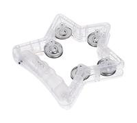 Gogogmee Handheld Five-Pointed Star Tambourine Light Up Flashing Musical Percussion Instrument Three Lighting Modes Noise Maker for Festivals Carnivals and Events