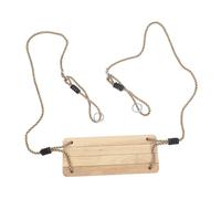 Gogogmee Hanging Wooden Swing for Tree Outdoor Garden Pine Wood Seat Easy Installation Swing Chair for Backyard Patio Playtime