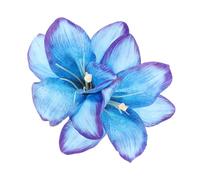 Gogogmee Hawaiian Lily Flower Hair Clips Blue Artificial Floral Barrettes Lightweight Hair Accessories for Women Wedding Parties Beach Luaus