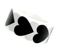 Gogogmee Heart Shaped Sealing Sticker Roll, Self-Adhesive Paper Decorative Label Sticker for Packaging Envelopes, No Trace When Removed, 1 Roll