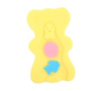 Gogogmee Infant Bath Sponge Mat 4.5cm Thick Baby Bath Cushion Non-Slip Soft Yellow Newborn Tub Cushion Baby Bathing Essential