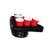 Gogogmee Inflatable Beer Game Hat Tray for Kids and Adults PVC Blow Up Triangular Holder for Halloween Parties and Game Supplies