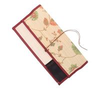 Gogogmee Japanese Retro Pen Curtain Bamboo Roll-up Brush Case Large Pencil Case for Paint Brushes Markers Watercolor Supplies for Artist Travel and Studio Organization