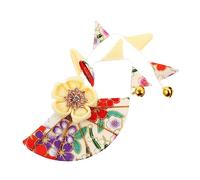 Gogogmee Japanese Style Floral Hair Clip with Tassel for Women Elegant Kimono Accessory Fabric Flower Hair Ornament Lightweight and Comfortable for Traditional Outfits