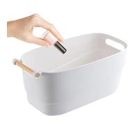 Gogogmee Japanese Style Manicure Hand Soak Bowl Skin Friendly PP Plastic Nail Art Soaking Container for Artificial Nail Removal Practical Salon Tool in White