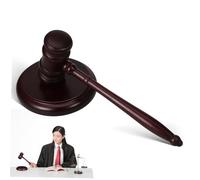 Gogogmee Judge Gavel and Block with Classic Vintage Design Sound Block for Courtrooms Auctions Lawyer Meetings and Legal Professionals Symbol of Authority and Leadership