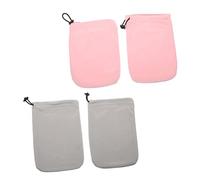 Gogogmee Kerotherapy Hand Cover 4pcs Heat Preservation Moisturizing Mittens Nursing Gloves for Hand Care Elastic Band Pink and Grey, Suitable for Wax Therapy and Chemotherapy