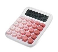 Gogogmee Large Button Desktop Calculator with Nonslip Base Easy Press Keys Pink Office Calculator for Students Budgeting Teachers and Accounting Tasks