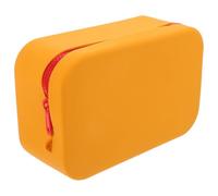 Gogogmee Large Capacity Silicone Makeup Pouch with Zipper Travel Toiletry Bag for Women Soft Silicone Cosmetic Organizer for Makeup Brushes and Toiletries Portable Solid Color Vanity