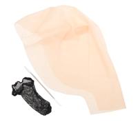 Gogogmee Latex Bald Cap with Hair Net and Makeup Tools Realistic Cosplay and Party Accessory for Masquerade Halloween Stage Performances Skeleton Monk Nun Looks Kit