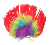 Gogogmee LED Light Up Mohawk Wig Halloween Party Hair Decoration with Built in Battery for Christmas Cosplay and Sporting Events