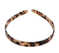 Gogogmee Leopard Print Slip Hairband for Women Stylish Acetate Headband with Teeth Chic Hair Holder for Daily Wear and Face Washing Creative Cloth Headpiece