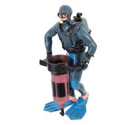 Gogogmee Lifelike Mini Diver Statue Aquarium Figurine Decorative Decor for Fish Tank Scuba Diver Ornament with Bright Color Suitable for Freshwater Saltwater Aquariums Adds Unique