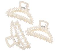Gogogmee Lightweight Pearl Hairpin Claw Clip for Girls Funny Hair Jaw Clips for Women