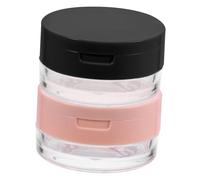 Gogogmee Loose Powder Box Container 2pcs Portable Compact Makeup Case Mirror Pink and Black for Travel Daily Use