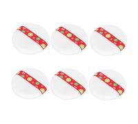Gogogmee Makeup Sponge Set 6pcs Soft Round Beauty Puff Pad Ribbon Christmas Collection White Red Flower Non-wrapped