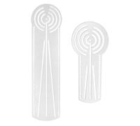 Gogogmee Mandala Art Drawing Rulers 2Pcs Acrylic Stencil Set with Concentric Circle Template for School Math and Crafting, Lightweight Accurate Drawing Tool for Teachers and Hobbyists