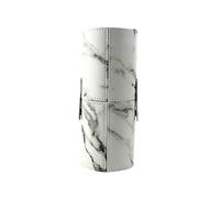Gogogmee Marbling Cosmetic Brush Pouch Medium PU Makeup Brush Case Organizer for Women Lightweight and Compact Storage for Home Travel Keep Essentials Clean and Accessible