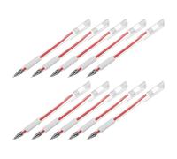 Gogogmee Marking Pens for Eyebrow and Lip Mapping, 10Pcs Red Waterproof Portable Tattoo Positioning Pens for Beauty Professionals