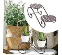 Gogogmee Metal Plant Pot Stand Indoor Planter Display Rack Iron Flower Pot Holder for Home Balcony Bedroom Study Space-saving Decorative Plant Stand