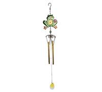 Gogogmee Metal Wind Chime with Frog Design, Iron and Glass Material, Easy Installation with S Hook, Sturdy and Lovely Garden Ornament for Windows Or Wall near The Entrance