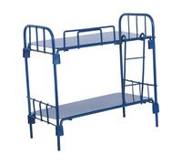 Gogogmee Mini Double Bunk Bed for Scale Dollhouse Space Saving Design Blue for Creative Play and Interior Decoration Compatible with Various Dollhouse Furniture