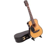 Gogogmee Mini Guitar Model 20cm Miniature Musical Instrument Decor for Home and Teaching Aid, Lifelike Mini Guitar Ornament Birthday and Household Decoration