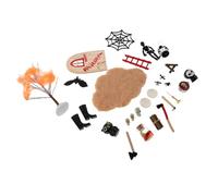 Gogogmee Mini Halloween Dollhouse Accessories Spooky Resin Figurines for Haunted House Decor Compact Halloween Miniatures for Fairy Garden Crafts and Party Decorations Creative Scene