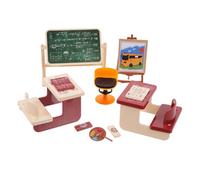 Gogogmee Miniature Classroom Accessory Set Realistic Chalkboard Model for Mini Houses Desktop Decor Crafts DIY Photo Props