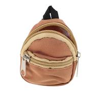 Gogogmee Miniature Doll Backpack Lightweight Portable Doll Accessories Carry Bag for Creativity and Imagination Multiuse School Bag in Charming Light Brown Color