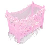 Gogogmee Miniature Doll Bed for Princess Furniture for Dollhouse Play Safe Design for Pretend Play with Mini Decor Accessories
