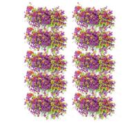 Gogogmee Miniature Flower Cluster DIY Kit, Purple Resin Micro Landscape Ornament for Model Scenery, Artificial Mini Flower Decor for Outdoor Garden Craft and Hobby Building