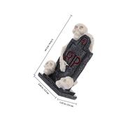 Gogogmee Miniature Halloween Tombstone Ornament Resin Grave Decoration for Haunted House Table Centerpiece Spooky Cemetery Prop for Costume Parties and Halloween Ambiance