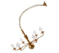 Gogogmee Miniature Moss Landscape Hanging Lamp Warm Yellow Light DIY Sand Table Decor Mini Chandelier Ceiling Light Model for Dollhouse Living Room Accessories