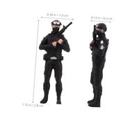 Gogogmee Miniature Policeman Resin Figure Scale Realistic Detailing Collectible Micro Landscape Decoration for Model Enthusiasts and Desk Display
