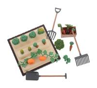 Gogogmee Miniature Vegetable Patch Garden Set Detailed Mini Farm Tools and Accessories for Therapeutic Urban Planting and Fairy Garden Decoration