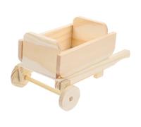 Gogogmee Miniature Wooden Cart Model DIY Assembly Realistic Mini Landscape Adornments Unfinished Farm Trolley Decoration for Home Garden Bookshelf and Dollhouse Display